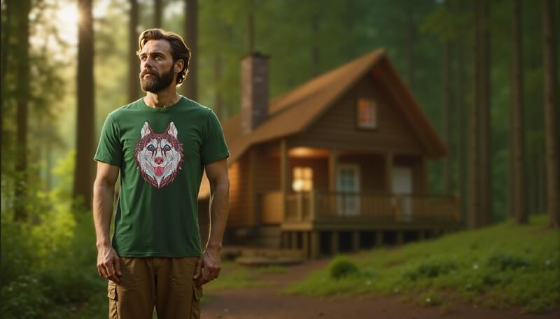 Pánské tričko vlk